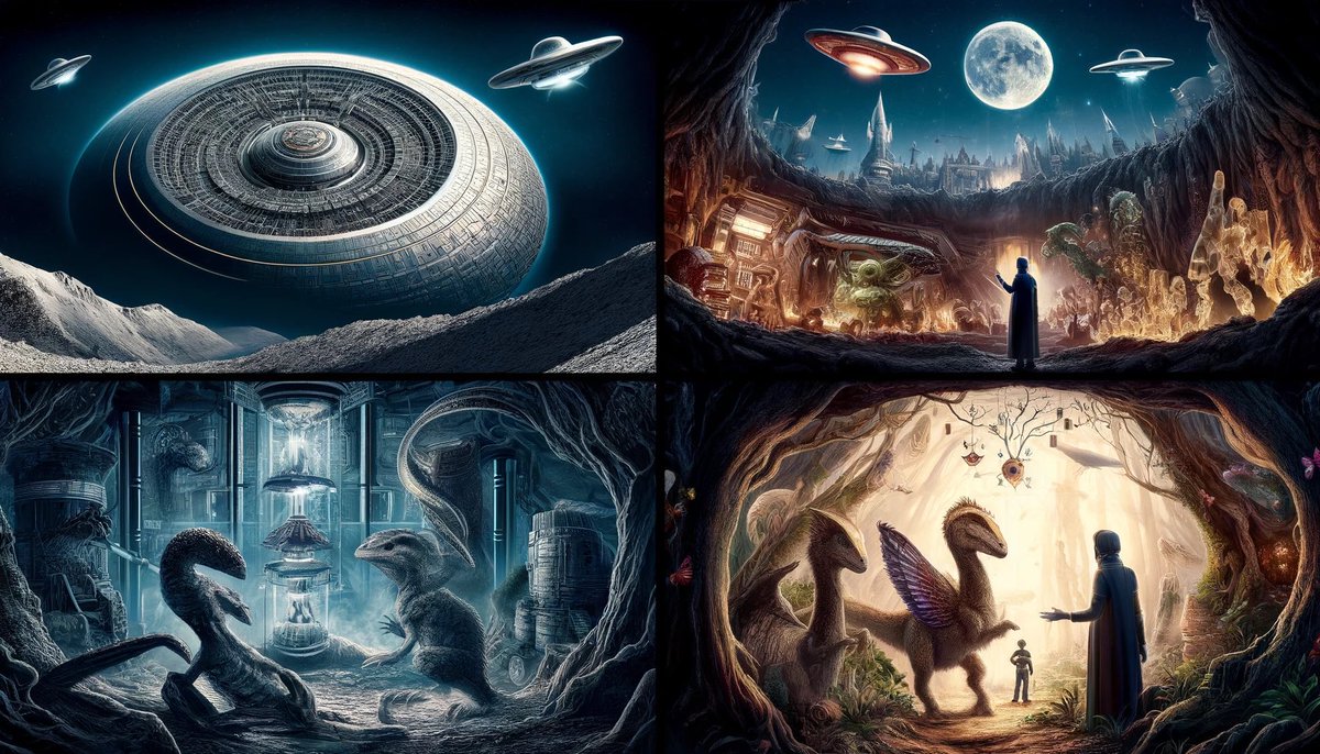 MarioNawfal's tweet photo. 🚨ALIENS AMONG US?

A Harvard study suggests aliens might be living among us, underground, or in a base inside the Moon.

The researchers propose that UFOs could even be visiting alien friends on Earth.

“We entertain them here because some aspects of UAP are strange enough that they seem to call for unconventional explanations.”

Theory 1: Human Cryptoterrestrials

This theory suggests that an ancient human civilization, highly advanced but mostly destroyed long ago, possibly by a flood, continues to exist in hidden form. These humans live underground, away from modern society, using advanced technology to remain undetected.

Theory 2: Hominid or Theropod Cryptoterrestrials

A non-human civilization of terrestrial animals, like ape-like hominids or intelligent dinosaurs, evolved to live in stealth. These beings could inhabit subterranean environments, using sophisticated means to avoid detection by humans on the surface.

Theory 3: Former Extraterrestrial or Extratemporal Cryptoterrestrials

This theory posits that these beings came from another part of the cosmos or from the human future and have concealed themselves, possibly on the Moon. They interact with Earth covertly, explaining some UFO sightings.

Theory 4: Magical Cryptoterrestrial

Less like aliens and more like "earthbound angels," these entities interact with the world in ways that are more magical than technological. They resemble mythical beings such as fairies, elves, or nymphs, blending seamlessly into folklore and legends.

Source: Harvard, Inside Paper