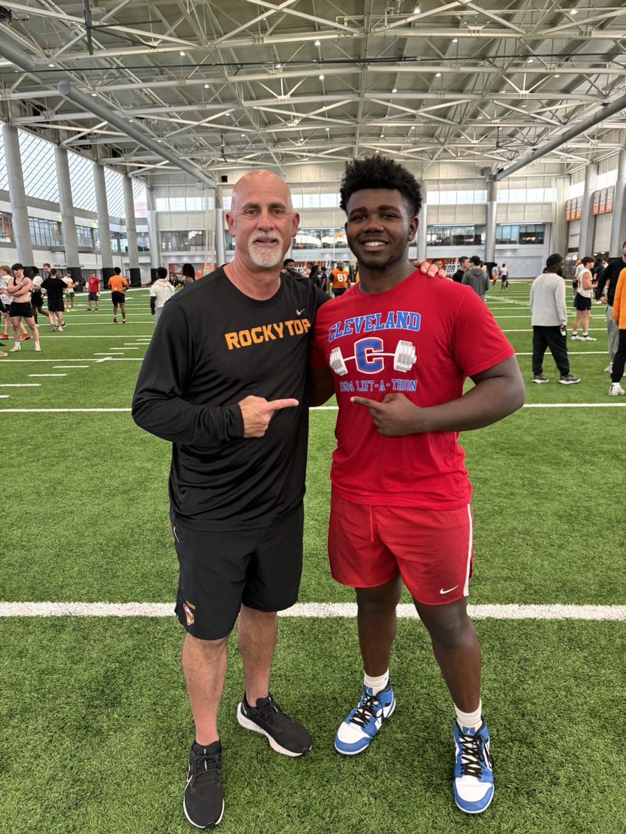 GREAT camp with <a href="/Vol_Football/">Tennessee Football</a> today! <a href="/coachjoshheupel/">Josh Heupel</a> <a href="/Coach_Nez_/">Willie Martinez</a> <a href="/RobertAyersJr/">Robert E. Ayers Jr</a> <a href="/ChandlerTygard/">𝘾𝙝𝙖𝙣𝙙𝙡𝙚𝙧 𝙏𝙮𝙜𝙖𝙧𝙙</a> <a href="/CoachTManes/">tyler_manes</a> <a href="/Bquick03/">Coach Brody Quick</a> <a href="/CoachJones_ftbl/">Coach Jones</a> <a href="/CHSRaidersFBall/">Cleveland High School Football</a> <a href="/Coach_Bohannon_/">Tuff Bohannon</a> <a href="/BuckFitz/">NPA/SUPERMAX 100</a> <a href="/DarrellWyke75/">Darrell Wyke</a>