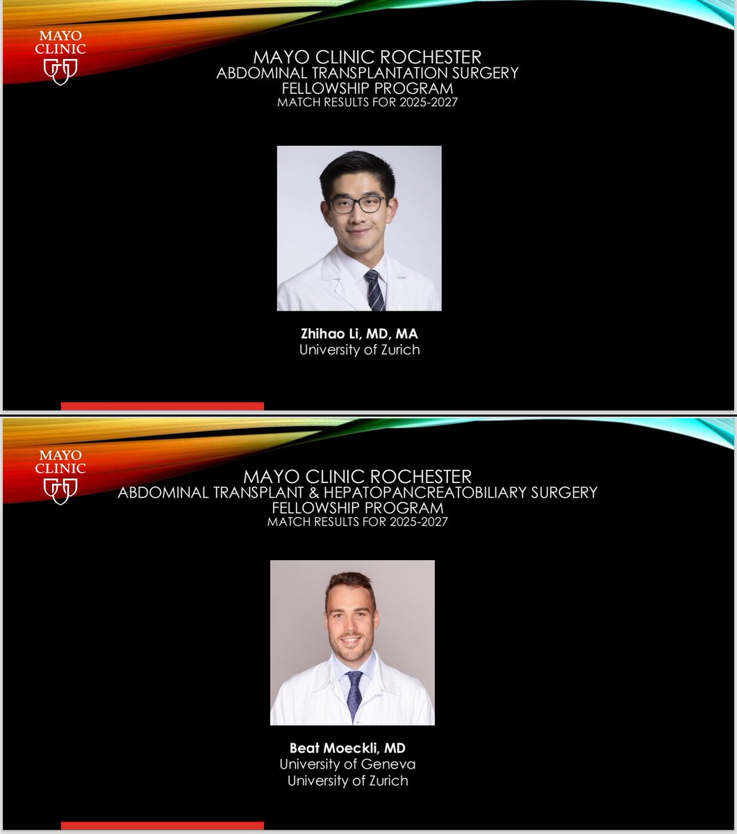 Ty Diwan (@tydiwan) on Twitter photo Very fortunate to have matched two superstars into our <a href="/ASTSChimera/">ASTS</a> abdominal transplant fellowship. We welcome Dr. Li and Dr. Moeckli to the Mayo Transplant Family. <a href="/MCTransplntSurg/">Mayo Clinic Transplantation Surgery</a> <a href="/MayoClinic/">Mayo Clinic</a> <a href="/timucin_taner/">Timucin Taner</a> <a href="/JulieHeimbach/">Julie Heimbach</a> <a href="/MikelHarley/">Mikel Prieto</a> <a href="/MayoTransplant/">Mayo Clinic Transplant</a> Very fortunate to have matched two superstars into our <a href="/ASTSChimera/">ASTS</a> abdominal transplant fellowship. We welcome Dr. Li and Dr. Moeckli to the Mayo Transplant Family. <a href="/MCTransplntSurg/">Mayo Clinic Transplantation Surgery</a> <a href="/MayoClinic/">Mayo Clinic</a> <a href="/timucin_taner/">Timucin Taner</a> <a href="/JulieHeimbach/">Julie Heimbach</a> <a href="/MikelHarley/">Mikel Prieto</a> <a href="/MayoTransplant/">Mayo Clinic Transplant</a>