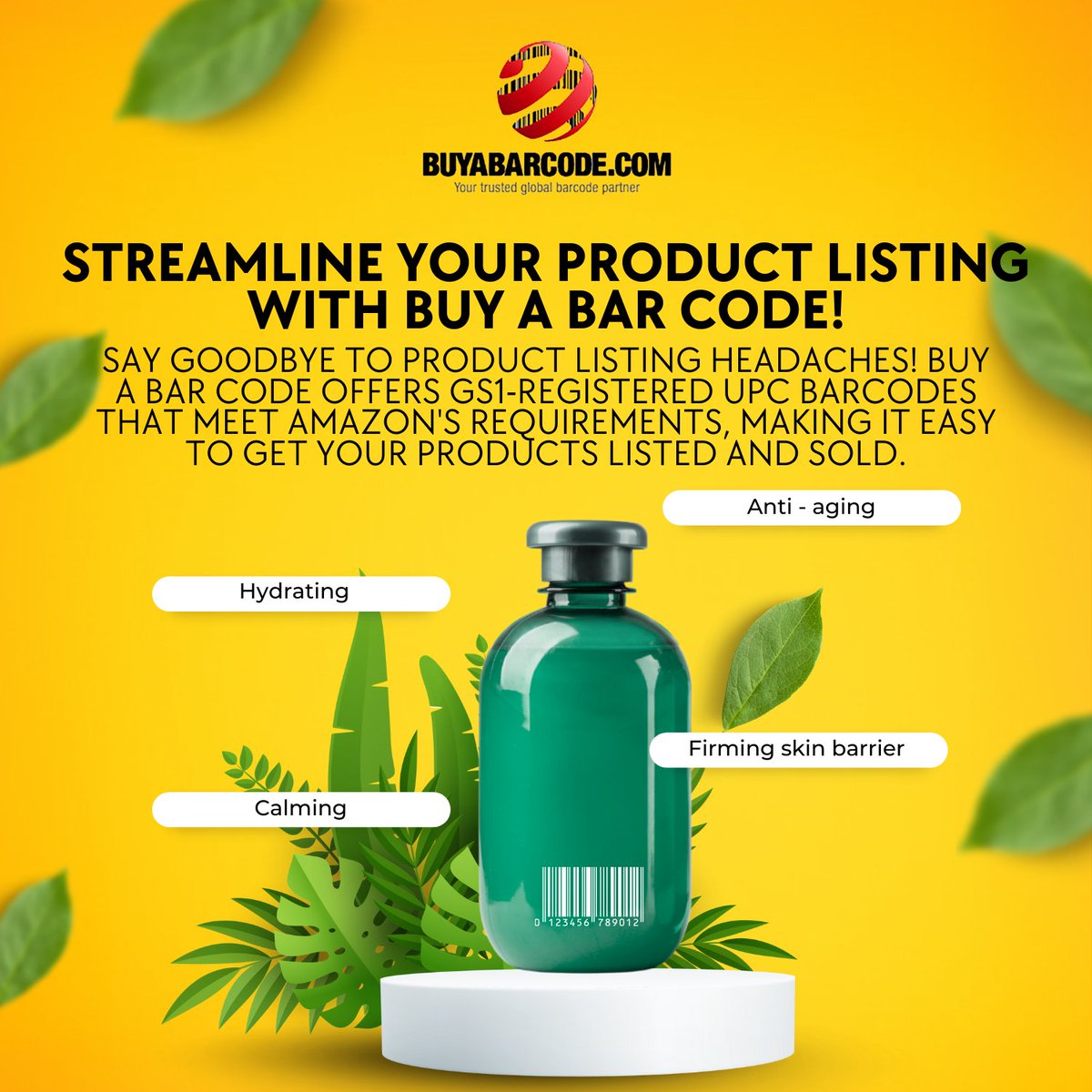 Buy A Bar Code simplifies product listing with GS1-registered UPC barcodes, meeting Amazon's requirements. 

With expert team, thousands satisfied customers boost sales.

buyabarcode.com
.
.
.
#BuyABarCode #ProductListingMadeEasy #AmazonSellers