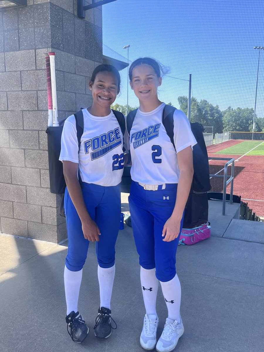 Jaycie and Payton showed off their skills today at the Team 1 Elite Prospect Exposure &amp; Skills Camp! 16 more hours until you can see the whole team on the diamond! But who’s counting…😉 See you soon! 
<a href="/JaycieB2/">Jaycie</a> <a href="/paytonwhite2028/">Payton White</a> #WeAreForce