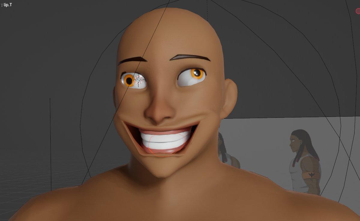 TacProgram's tweet image. I got Aaron's Face Rig working! Still needs some adjustments, but it works for now.
I'm happy with the results, do you think he's happy too?
#blender3d #3dart #indiedev
