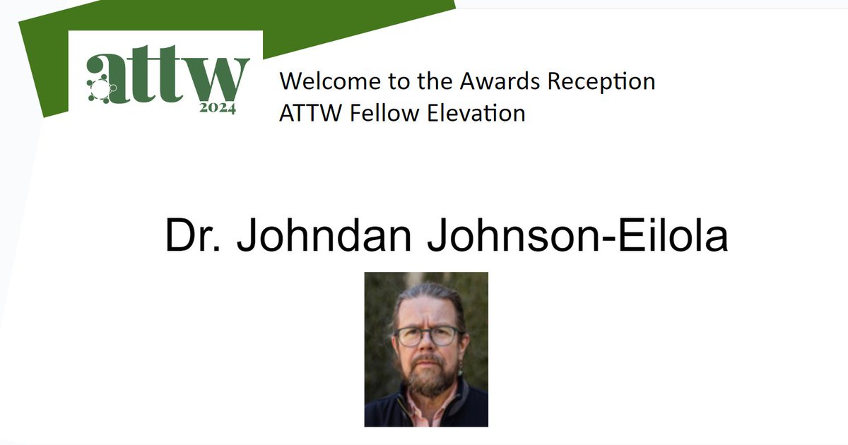 Congratulations to all our awardees at #ATTW2024Conference and to Dr. Johndan Johnson-Eilola on his posthumous ATTW Fellow elevation!