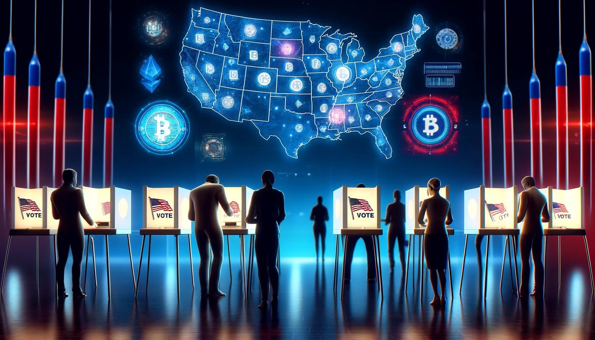 CryFutWorld's tweet photo. In swing states, crypto voters could be pivotal. Research shows they consider cryptocurrency a major election issue. Will this sway the vote in 2024?

#CryptoVoters
#Election2024
#SwingStates
#BlockchainVoting
#CryptoImpact https://t.co/A9jPETeacX
