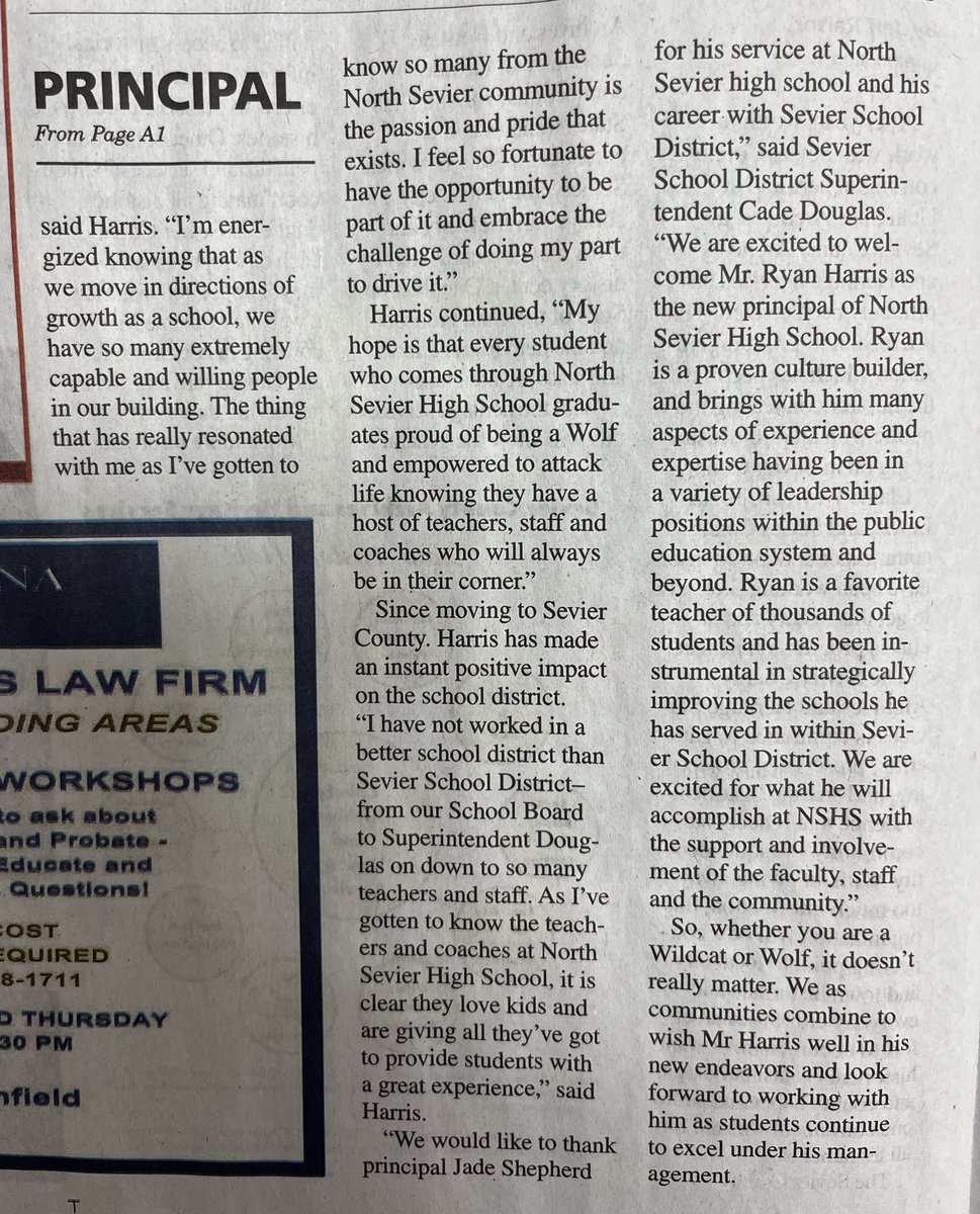 Cade J. Douglas Ph.D (@cadedoug) on Twitter photo Great article in the <a href="/richfieldreaper/">The Richfield Reaper</a> about <a href="/RyanLaneHarris/">Ryan Harris</a> the newly appointed principal at <a href="/NorthSevierHS/">North Sevier High School</a> I’m super excited for the future of the wolves!🐺 #seviersdstrong #uted <a href="/SevierSchoolDis/">Sevier School Distri</a> Great article in the <a href="/richfieldreaper/">The Richfield Reaper</a> about <a href="/RyanLaneHarris/">Ryan Harris</a> the newly appointed principal at <a href="/NorthSevierHS/">North Sevier High School</a> I’m super excited for the future of the wolves!🐺 #seviersdstrong #uted <a href="/SevierSchoolDis/">Sevier School Distri</a>