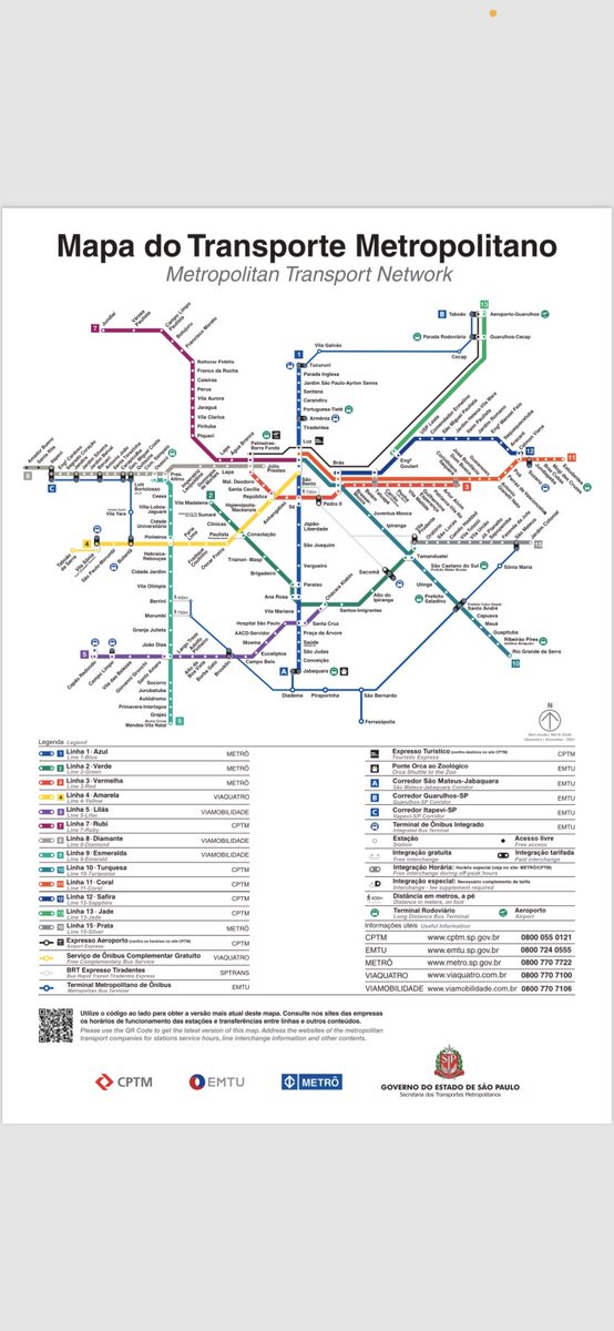 kyunsgrr's tweet photo. O mapa do metrô de São Paulo https://t.co/HzypXhmXrQ