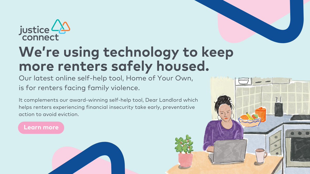 🏠 We’ve co-designed Home of Your Own to complement our self-help tool, Dear Landlord. This will empower more renters facing family violence and financial insecurity to take early action and stay safely housed. 

➡️ Explore Home of Your Own today: justiceconnect.org.au/hoyo