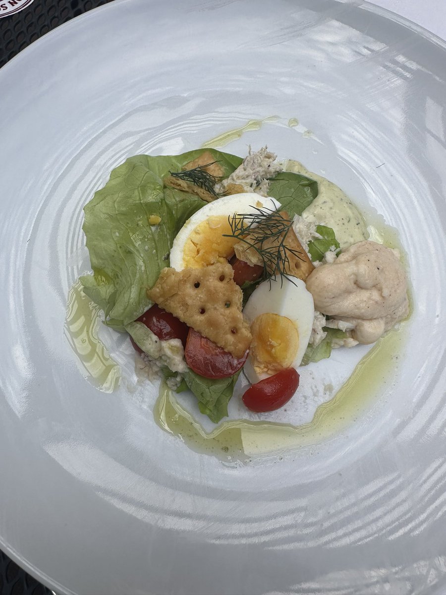 GamecockBourbon's tweet photo. First couple of courses at Whiskey Alley in downtown Aiken are 🔥 

@HighWireCHS, the chefs here understand and respect your game.  The pairings have been perfection!

#everythingLocal https://t.co/UBM0TGjIRH