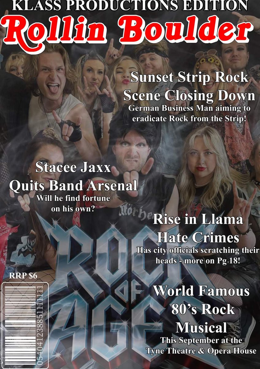 ScottAllenby1's tweet photo. Rock of ages at the Tyne theatre this September the 11th til the 14th! Get your tickets now! https://t.co/uEBIziZYoH