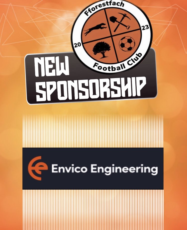 FforestfachFC's tweet photo. Massive news for the club this week!

We are absolutely delighted to announce that Envico Engineering have agreed to be our main sponsor this season and in result they will be supplying us with a new kit for our first team ready for the 24/25 season!

#UppaFach🧡🤍 https://t.co/hFlwqhsV4P