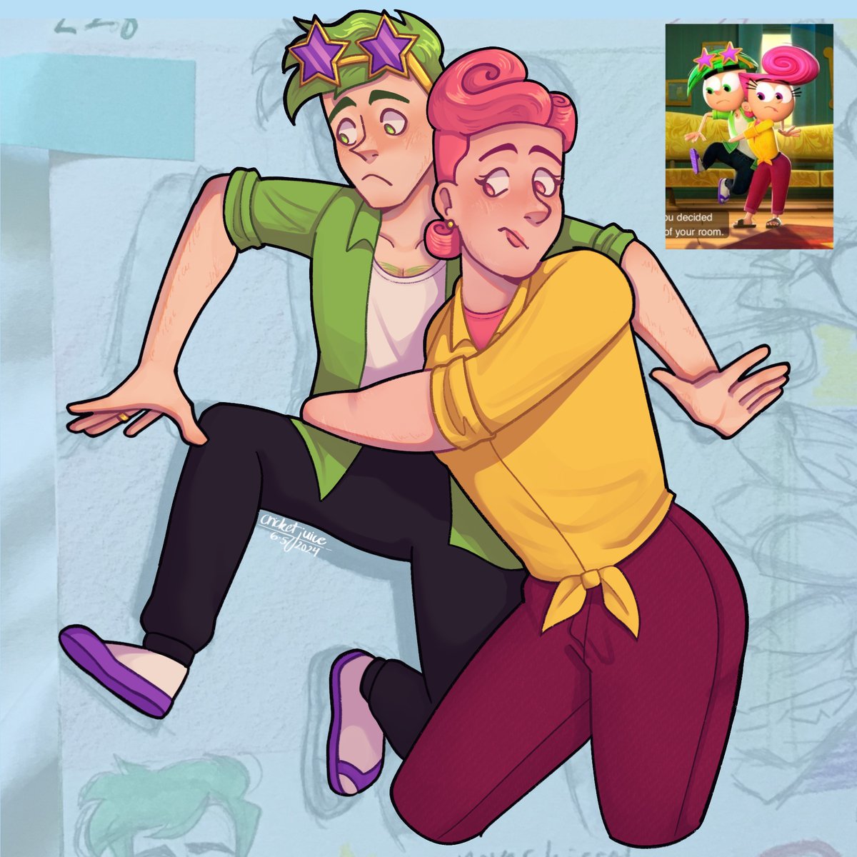 cricketjuice_'s tweet photo. making my biannual appearance for fop a new wish posting. it’s very cute and i love how cosmo and wanda r a happy couple again https://t.co/Jki5yz1znY