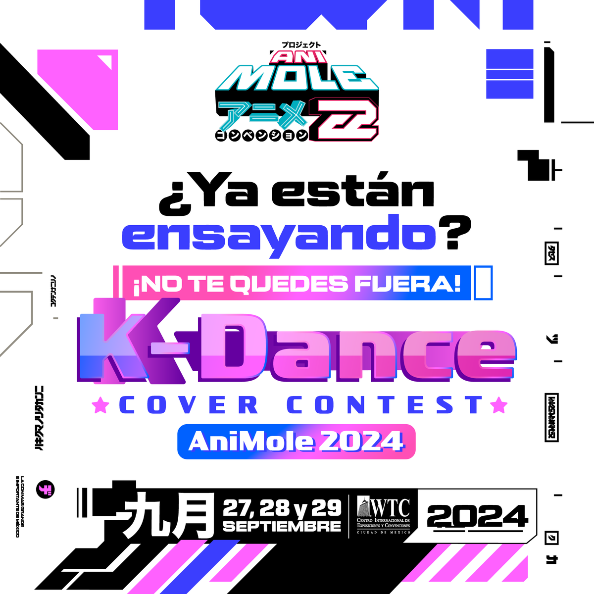 lamolemx's tweet photo. 👯 ¿Cómo vas con la coreografía? ¡Consulta las bases y participa!
🎶Visita https://t.co/RcOtiTr1Vk
#KDanceCoverContest #AniMole2024 #LaMoleConvention https://t.co/s6dGCI17bg