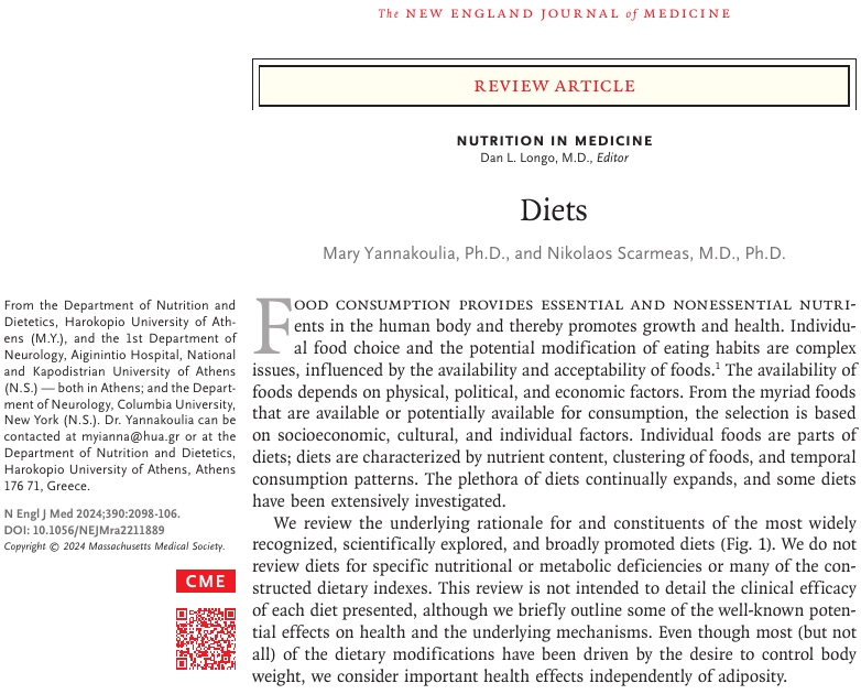 MHcsba's tweet photo. New England Journal of Medicine (NEJM) 2024: Dietas
DOI:10.1056/NEJMra2211889
#MedEd #MedTwitter #MedX https://t.co/3YJZ5GkH4T