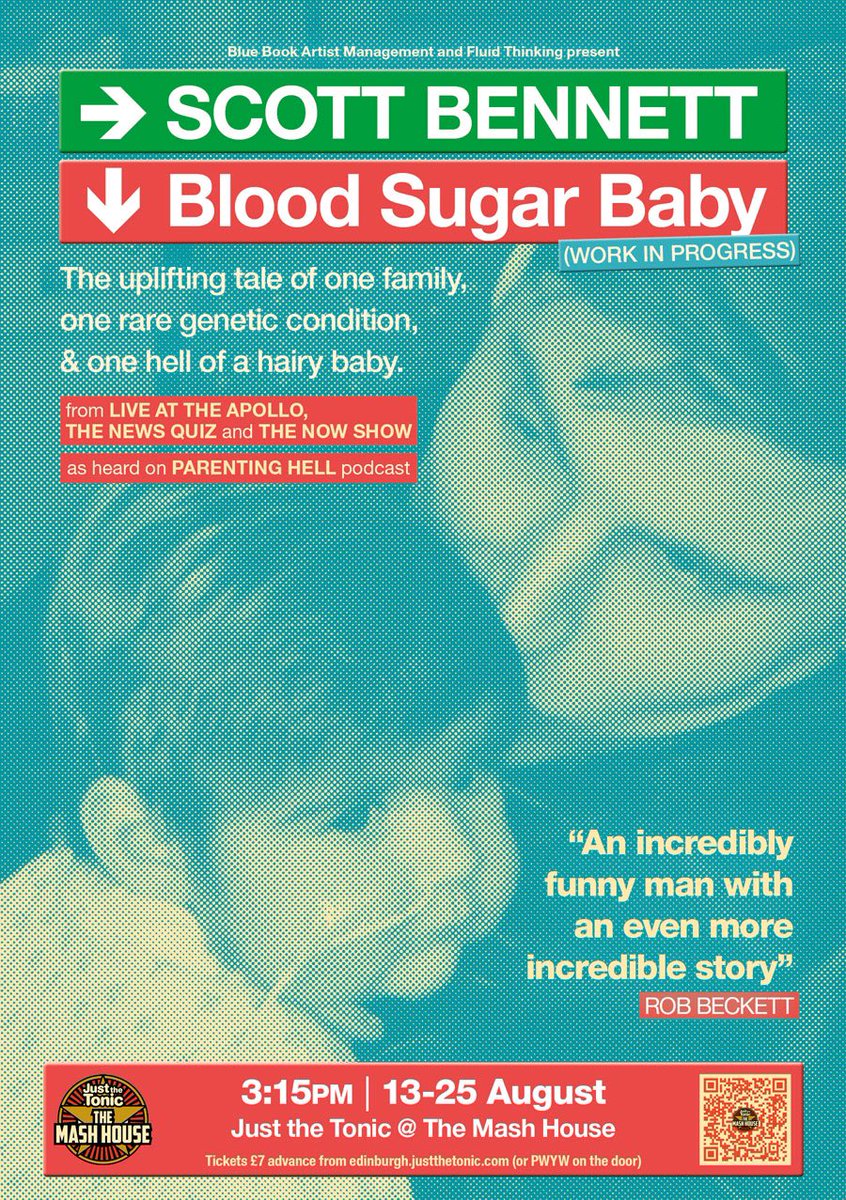 scottbcomedyuk's tweet photo. *POSTER DROP* @edfringe show 2 "BLOOD SUGAR BABY" (WIP) - Come along and see my new Work in progress show "Blood Sugar Baby" in Edinburgh, 13-25 August, 3.15pm - link in bio - thanks to Peril Design for the posters - as heard on #parentinghell #edfringe #bloodsugarbaby 🩸🅰️🅱️🆎🅾️ https://t.co/Hrjbj0Pq0Q