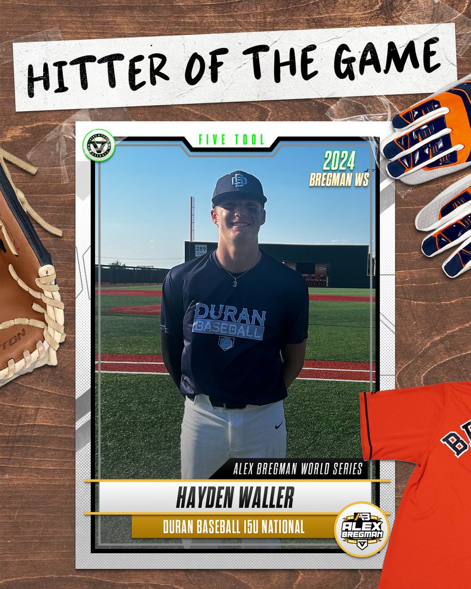 FiveToolTexas's tweet photo. #BregmanWS F: @DuranAcademy817 Baseball 15U National 12,
North Texas Longhorns Tatusko 3 
PoG: Krew Crites 2-2, 2 2B, 2 RBI 
Hitter: @HayWall2027 2-3, 3B, RBI https://t.co/GpGZfeknVp