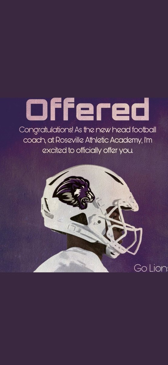 Israel Bernardo (@israelnbernardo) on Twitter photo Blessed to receive my first offer from <a href="/Rosevillelions1/">Roseville University</a>
<a href="/King17Jermain/">Jermain King</a> <a href="/thunderball_95/">Lake Region Football</a> Blessed to receive my first offer from <a href="/Rosevillelions1/">Roseville University</a>
<a href="/King17Jermain/">Jermain King</a> <a href="/thunderball_95/">Lake Region Football</a>