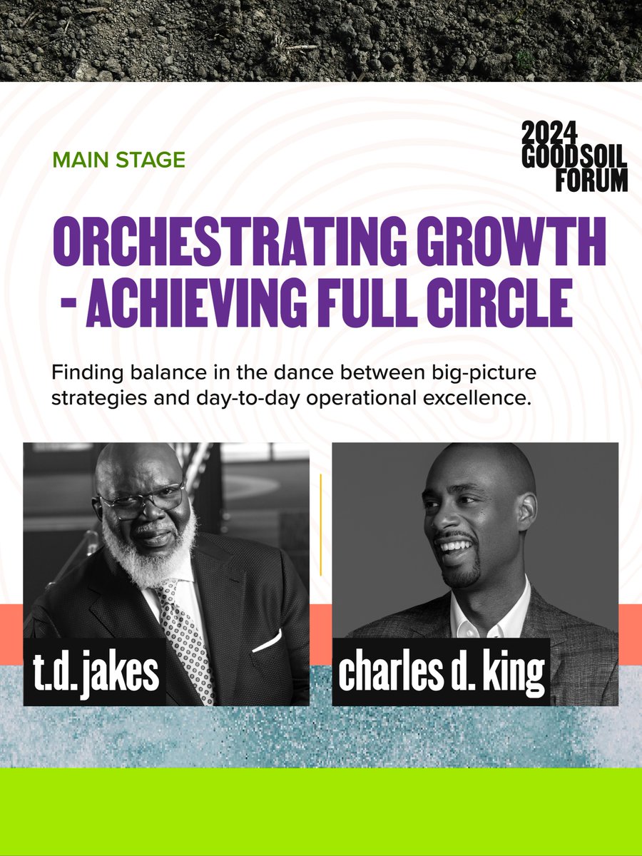 Join my conversation with MACRO founder <a href="/IAmCharlesDKing/">Charles D. King</a> on the @GoodSoilForum 2024 main stage this weekend in Dallas. We’ll explore balancing big-picture strategies with daily operations. Don’t miss it! Register now at GoodSoilForum.com/event

#GoodSoilForum #Entrepreneurship