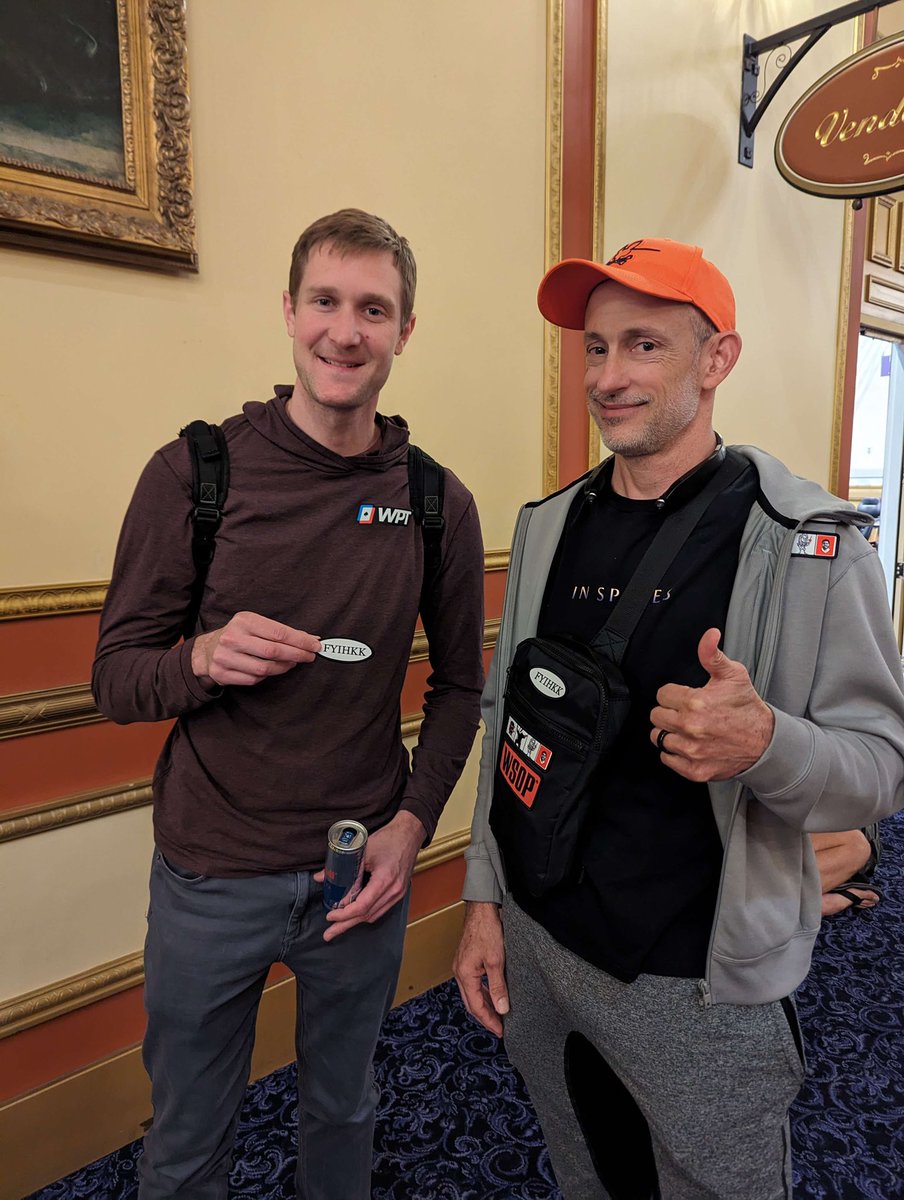 Newtons1st's tweet photo. None other than the great @TheBradOwen getting a #FYIHKK patch from @hackingzero   FYIHKK!! https://t.co/jnACYh04w9