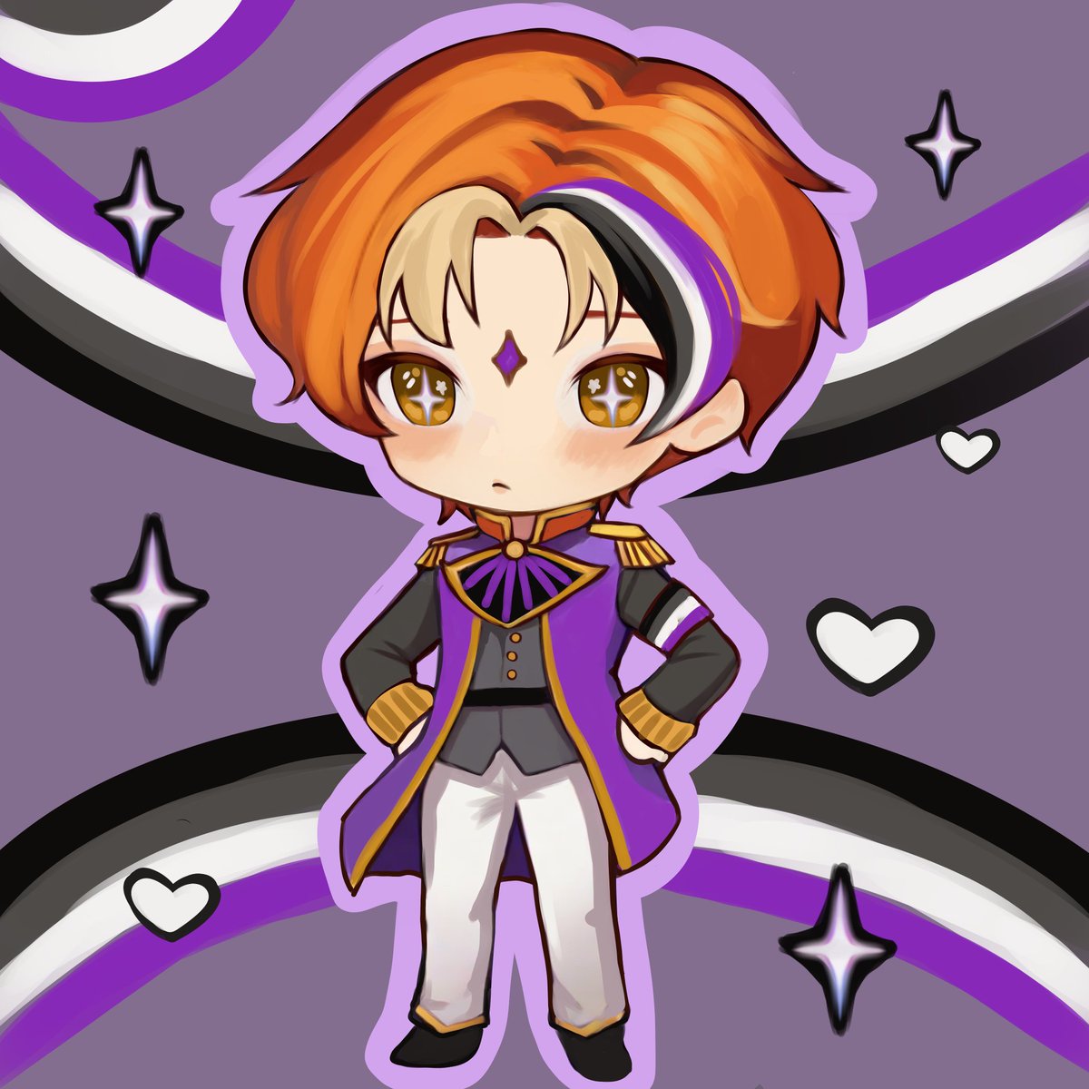 BLuxProd's tweet photo. Una sola estrella basta para iluminar el universo ✨✨✨💜🤍🖤🖤

ilustrado por: @SoftToast7
#PRIDE #Asexual #LGBT #Orgullo ✨💜 https://t.co/fiAvLTEQSL