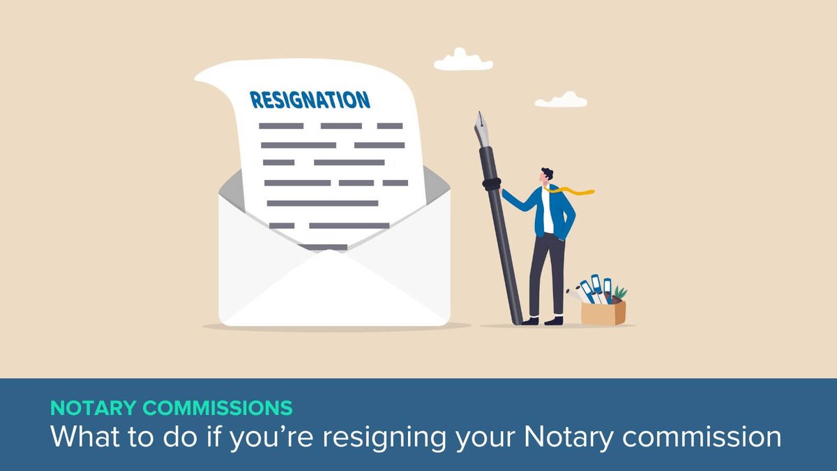 nationalnotary's tweet image. Learn how to properly notify the state and what to do with your Notary tools when your commission ends. bit.ly/3XcPvO9