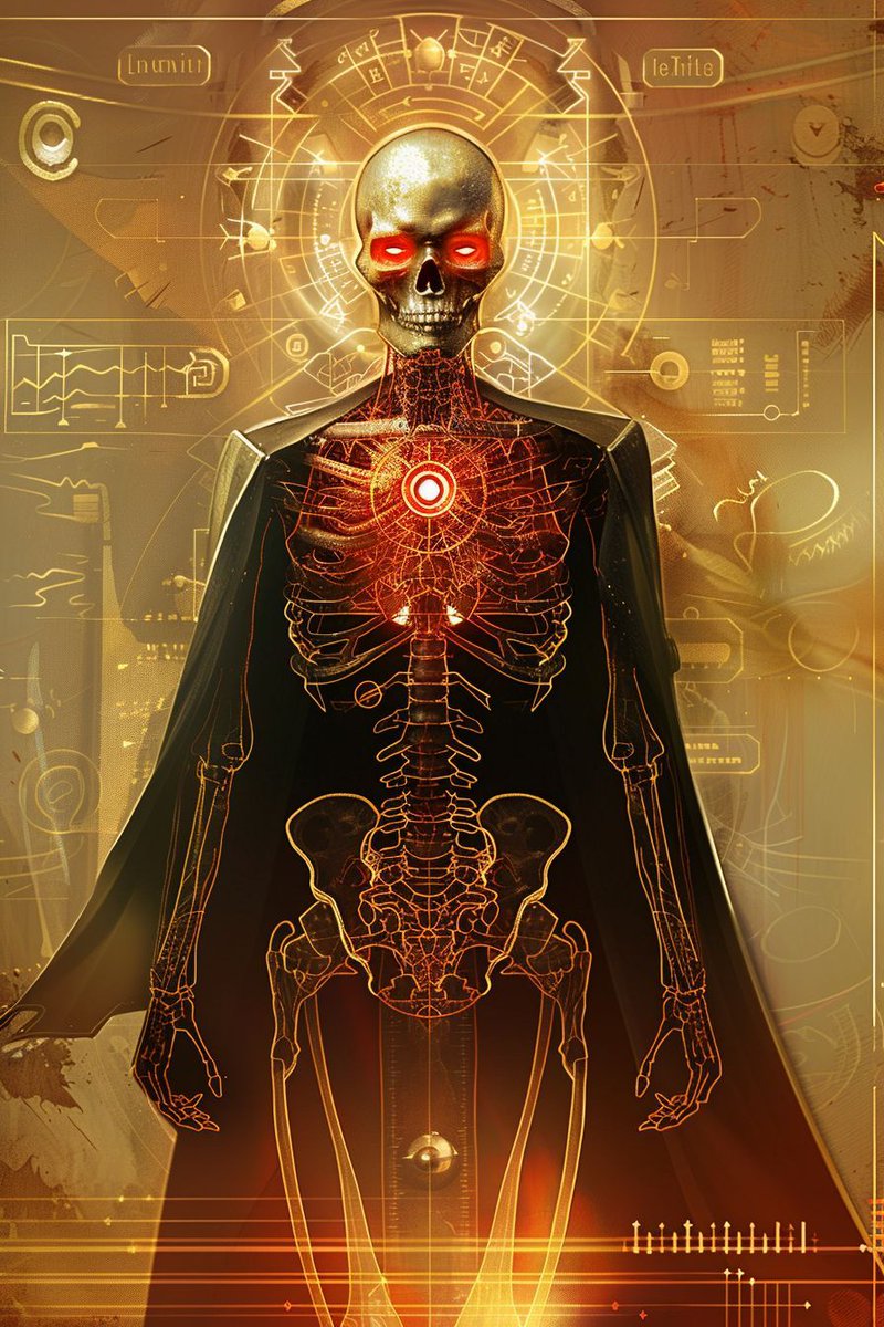 wtrekell's tweet photo. Intricate and enigmatic, these figures symbolize a convergence of technology and mysticism, blending ethereal elegance with dark, futuristic elements in an otherworldly tapestry.

The court of Arcana: https://t.co/gLxb9HSi2l 

#wtrekell #AIArt #ReapersCourt #Midjourney #Knight https://t.co/gNjoOwYd0c
