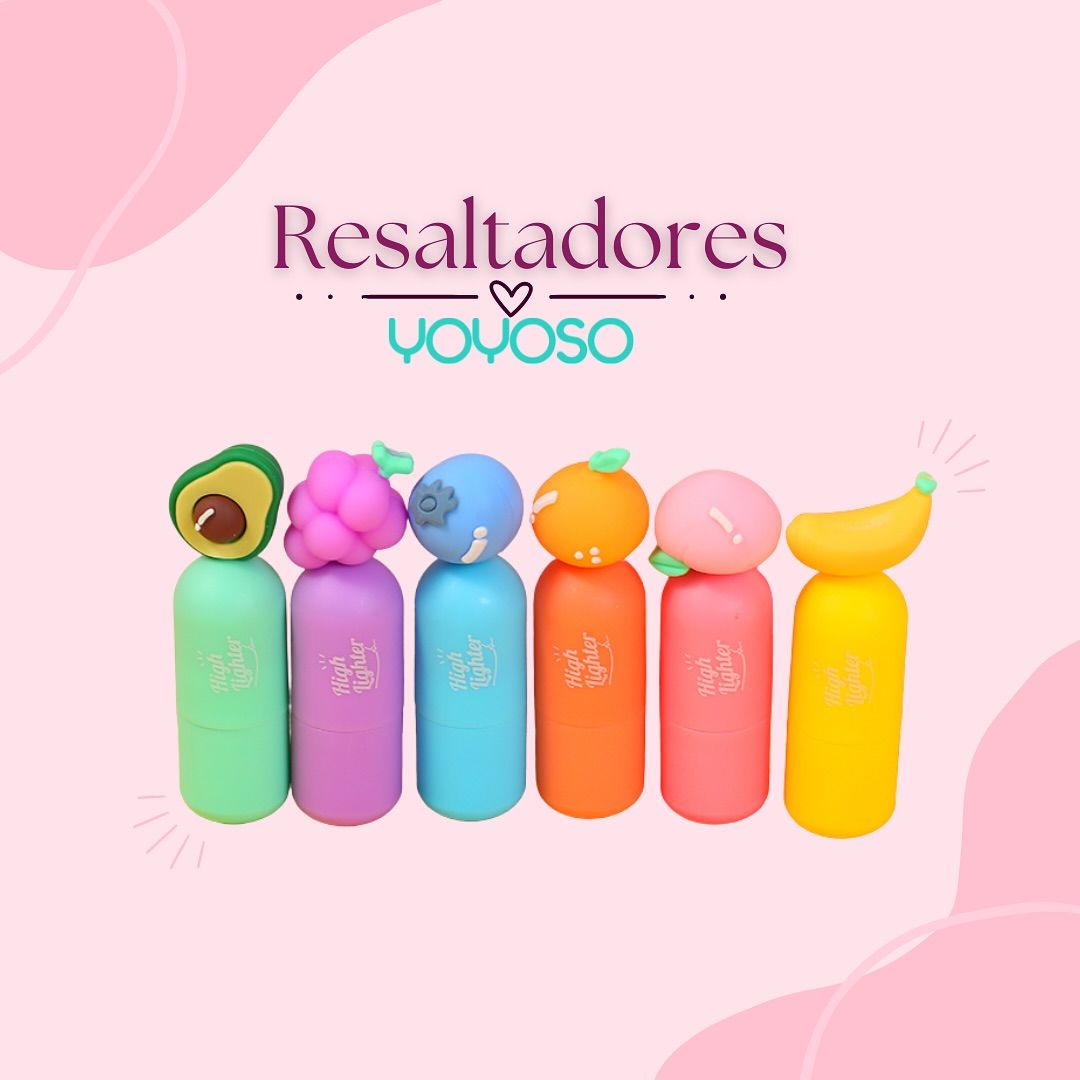 YOYOSOEcuador's tweet image. "¡Dale sabor a tu escritura con nuestros nuevos Resaltadores de Frutas! 🍉🍋 Colores vibrantes que harán brillar tus apuntes. #papeleriacreativa #amorporlosdetalles 🌟"
