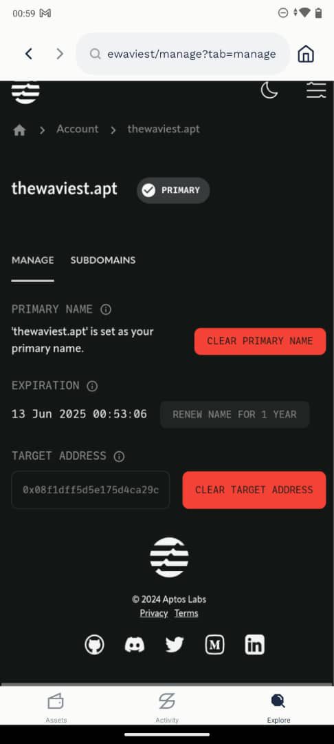 e_beggarr's tweet photo. I've just acquired my first Aptos name with ANS!
Check it out and reserve your Aptos username today before someone else picks it up! @aptosnames @jambotechnology https://t.co/ErGfHlHsqM