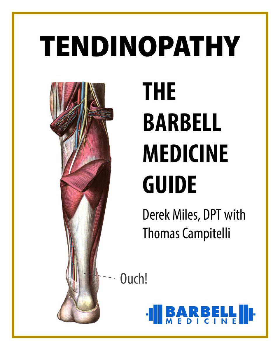 BarbellMedicine's tweet image. Derek Miles, DPT (@DMilesPT) with an assist from Thomas Campitelli wrote the Barbell Medicine Guide to Tendinopathy. What it is, what are the likely causes, and how to approach rehabilitation.
