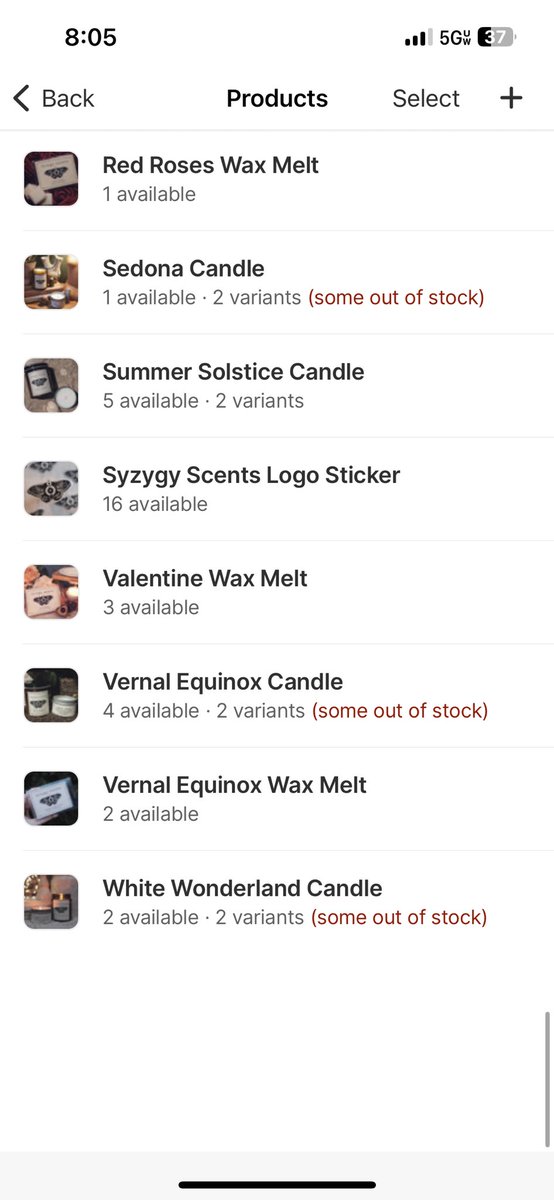 This is all I have left in stock 🕯️

Everything is 40-50% off!!!