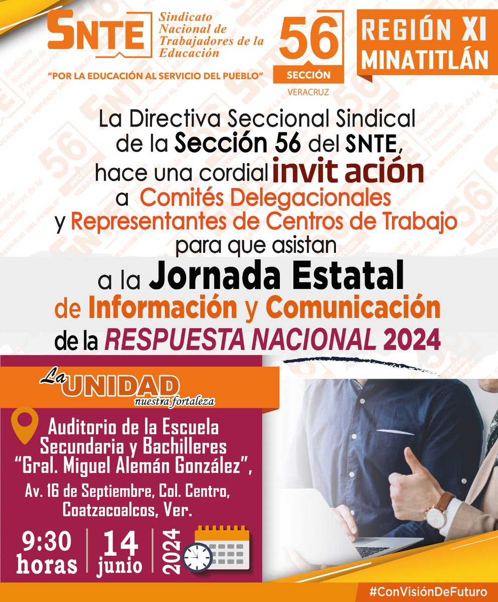 SNTE56Veracruz's tweet photo. 𝑱𝒐𝒓𝒏𝒂𝒅𝒂 𝑬𝒔𝒕𝒂𝒕𝒂𝒍 𝒅𝒆 𝑰𝒏𝒇𝒐𝒓𝒎𝒂𝒄𝒊ó𝒏 𝒚 𝑪𝒐𝒎𝒖𝒏𝒊𝒄𝒂𝒄𝒊ó𝒏 𝒅𝒆 𝒍𝒂 𝑹𝑬𝑺𝑷𝑼𝑬𝑺𝑻𝑨 𝑵𝑨𝑪𝑰𝑶𝑵𝑨𝑳 𝟮𝟬𝟮𝟰

Región XI Minatitlán

#𝟴𝟬𝗔𝗻𝗶𝘃𝗲𝗿d𝘀𝗮𝗿𝗶𝗼𝗦𝗡𝗧𝗘 🌟
#𝙎𝙤𝙮𝙎𝙉𝙏𝙀56 🟠
#𝗟𝗮𝗨𝗻𝗶𝗱𝗮𝗱𝗡𝘂𝗲𝘀𝘁𝗿𝗮𝗙𝗼𝗿𝘁𝗮𝗹𝗲𝘇𝗮 🙋🙋‍♂️ ✅ https://t.co/LOCkeTzgoz