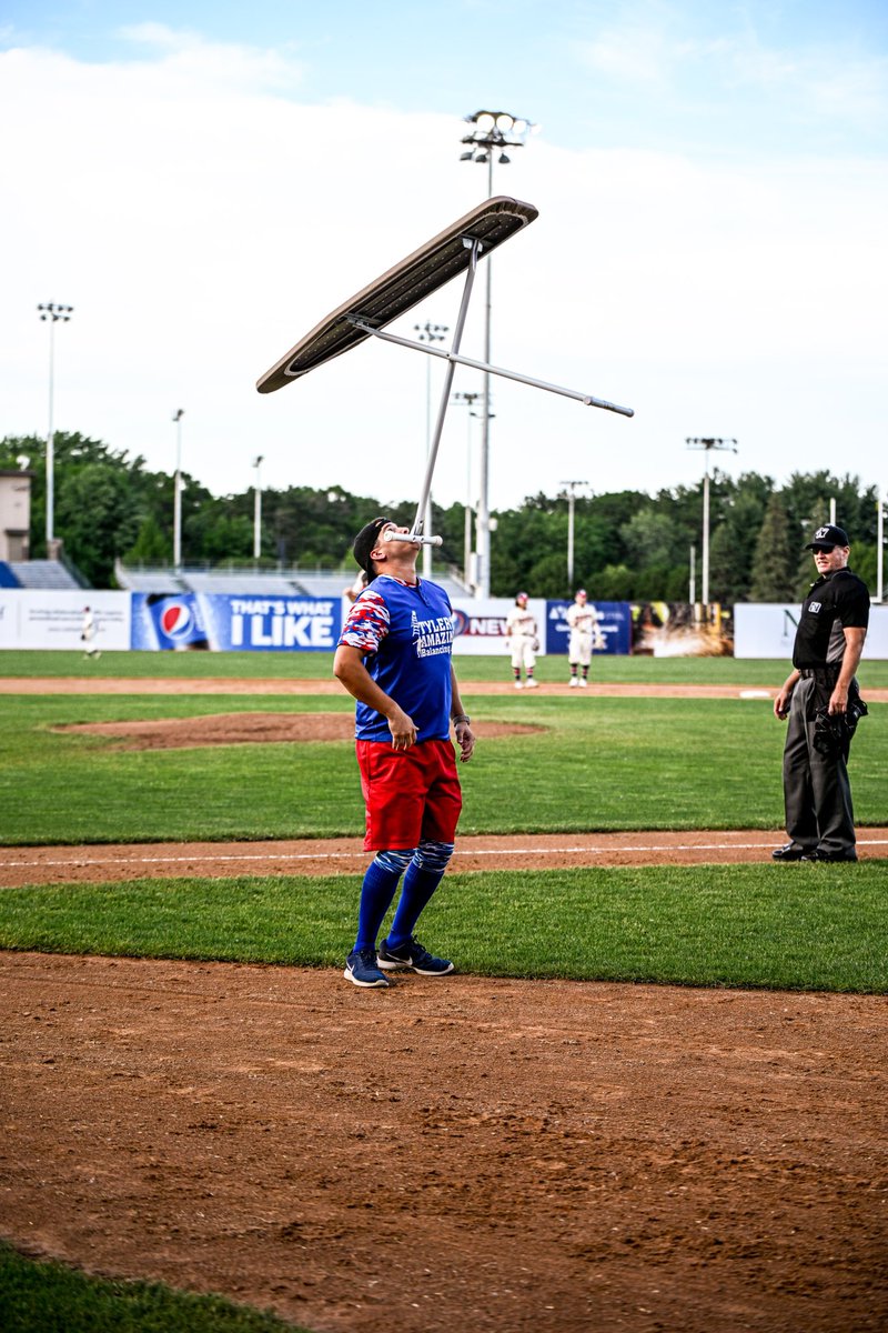 Can’t believe unless you see it 👀

Tyler’s Amazing Balancing Act is just getting started here at Carson Park