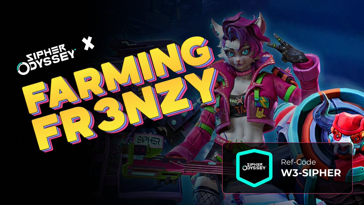 w3ggofficial's tweet image. Let the odyssey begin! @playSIPHER enters the arena in Farming Frenzy!

🔫 Sipher Odyssey offers a fast-paced action rogue-lite experience with an exciting twist: crazy guns in a multiplayer looter shooter RPG! With its combination of fast-paced combat mechanics and progressively…