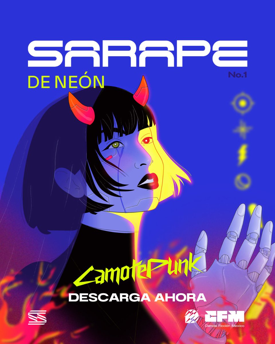 Ya puedes descargar el no. 1 del Ezine Sarape de Neón: #Camotepunk ¡Gracias por ayudarnos a hacerlo posible! sarapedeneon.com/camotepunk/ 
#cienciaficcionmexico