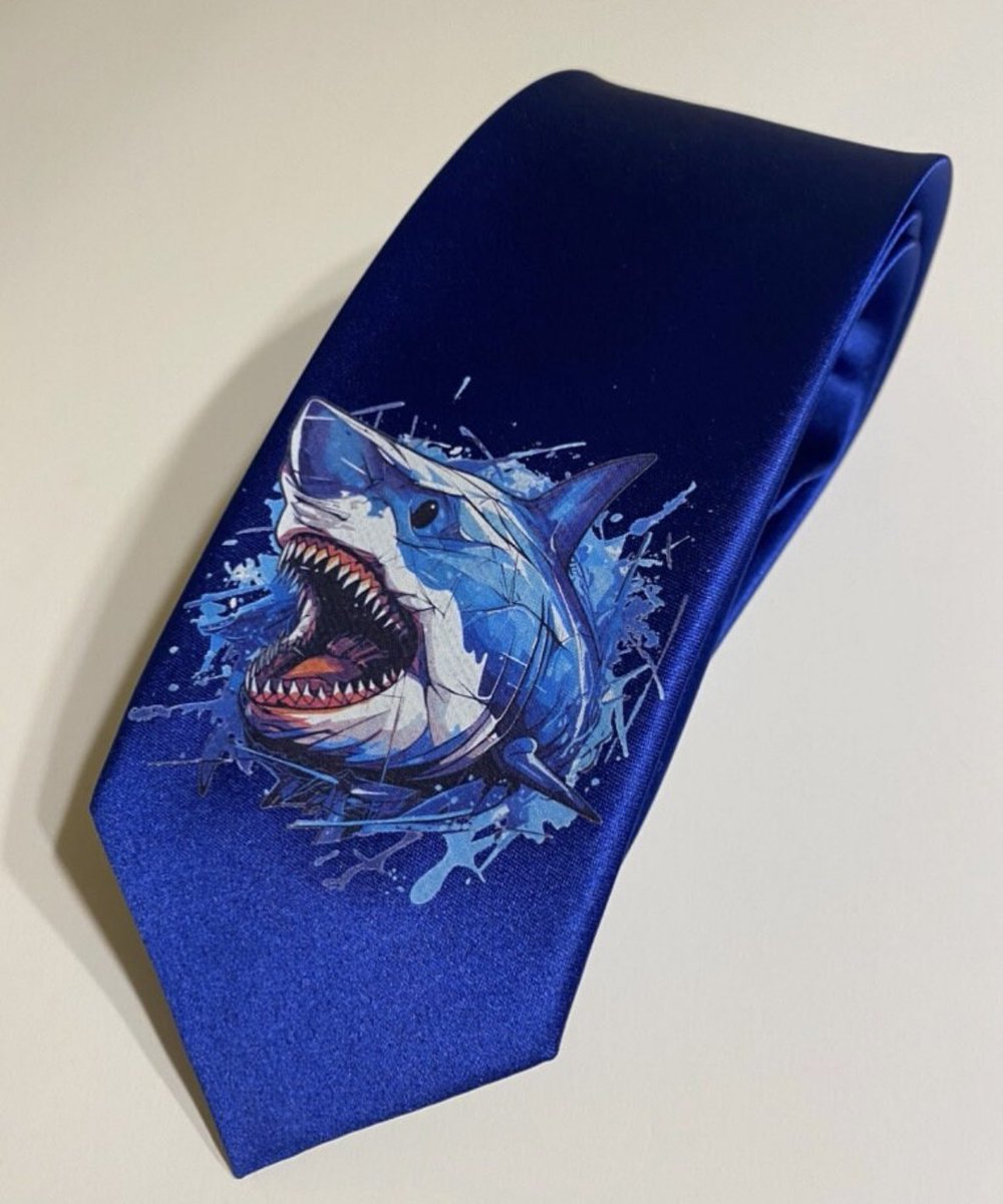 I found the perfect necktie for President Biden to wear when he debates Trump in a couple of weeks. 🦈