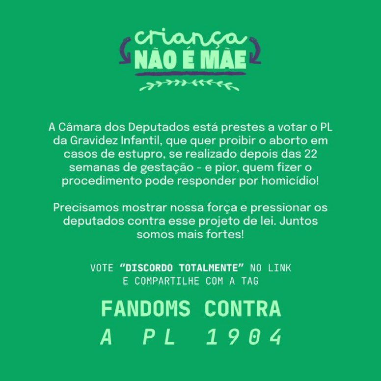 i6gumang's tweet photo. ⚠️ATENÇÃO NOVEL HELL⚠️

um projeto de lei está prestes a ir para votação na câmara dos deputados, objetivando proibir o aborto inclusive em casos de est*pro e equiparando-o a crime de homicídio, caso o procedimento seja realizado depois da 22ª semana de gestação.

[tweet abaixo] https://t.co/Aoc2K90rg1
