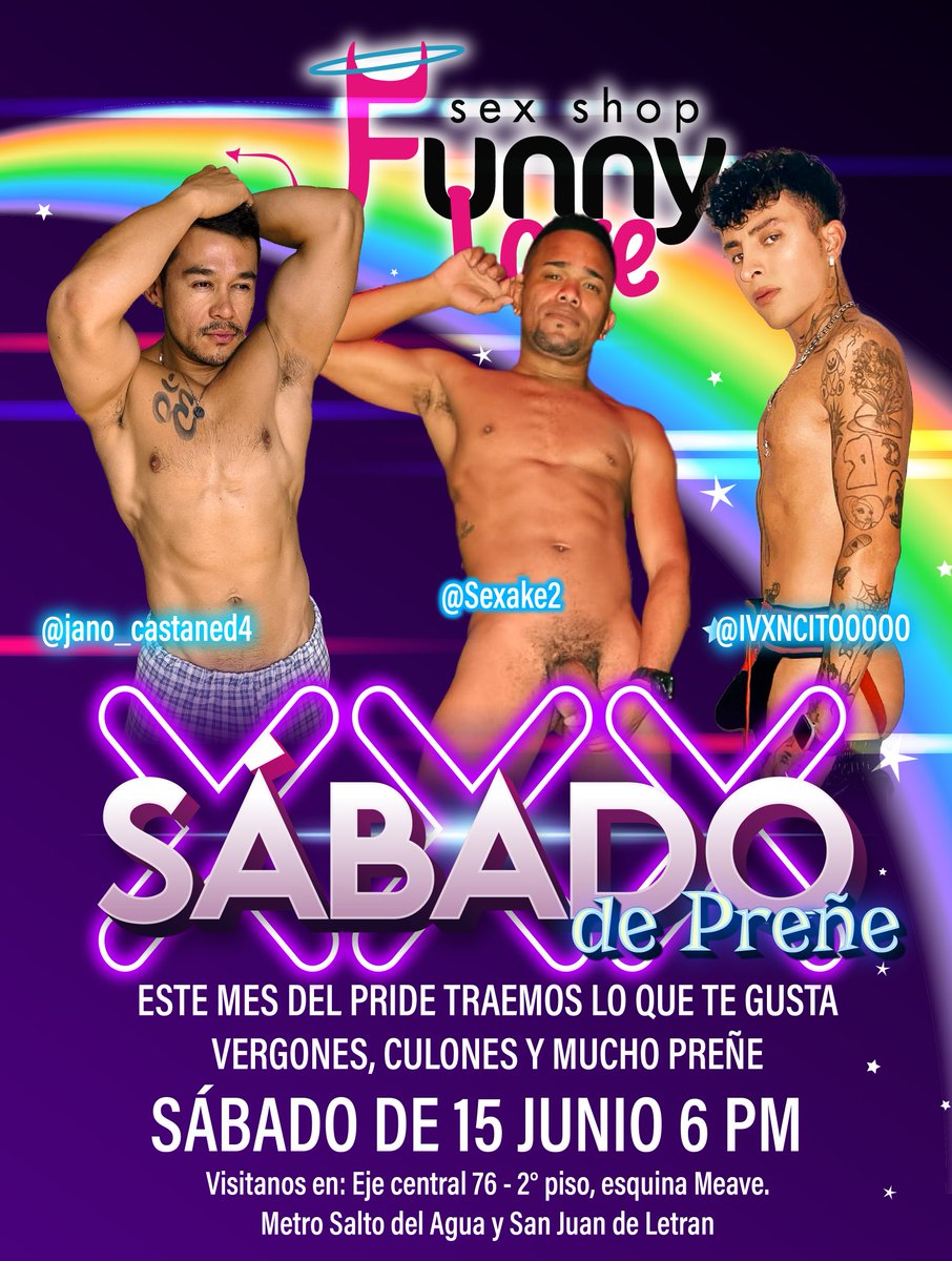 Funny_MXXX's tweet photo. ———————————��————
 🔥 𝗦𝗛𝗢𝗪 𝗦𝗢𝗟𝗢 𝗣𝗔𝗥𝗔 𝗘𝗟𝗟𝗢𝗦 🔥
————————————————
                       @Funny_MXXX
   🏳️‍🌈 SABADO 15 DE JUNIO 6 PM 🏳️‍🌈
      = 𝗩𝗘𝗥𝗚𝗢𝗡𝗘𝗦 🍆 𝗘𝗦𝗧𝗘𝗟𝗔𝗥𝗘𝗦 =
    ☆@sexake2    ☆@IVXNCITOOOOO
          = 𝗜𝗡𝗩𝗜𝗧𝗔𝗗𝗢 🍑 𝗘𝗦𝗣𝗘𝗖𝗜𝗔𝗟 = https://t.co/SYVQmujWjM
