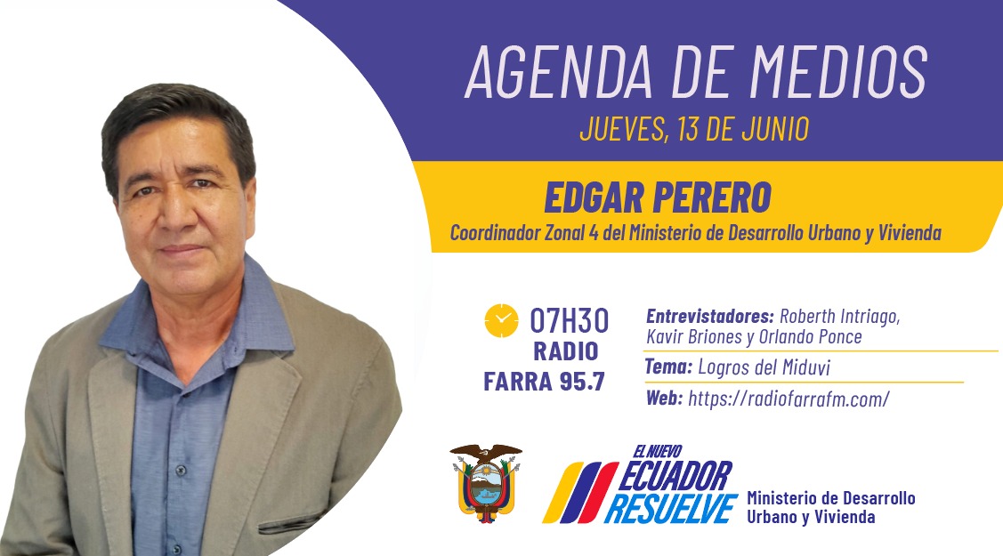 ViviendaEc's tweet photo. #EnMedios 🎙️ | ¡Conoce más sobre la #GestiónMiduvi! 🏡🇪🇨
Sigue la entrevista que el Coordinador Regional #Zonal4, mantendrá en @RadioFarra957.
🗓️ Jueves, 13 de junio
⏰ 07h30
🏘️ Tema: Logros del #Miduvi
#ElNuevoEcuadorResuelve 🇪🇨 https://t.co/TazoxM6gzM