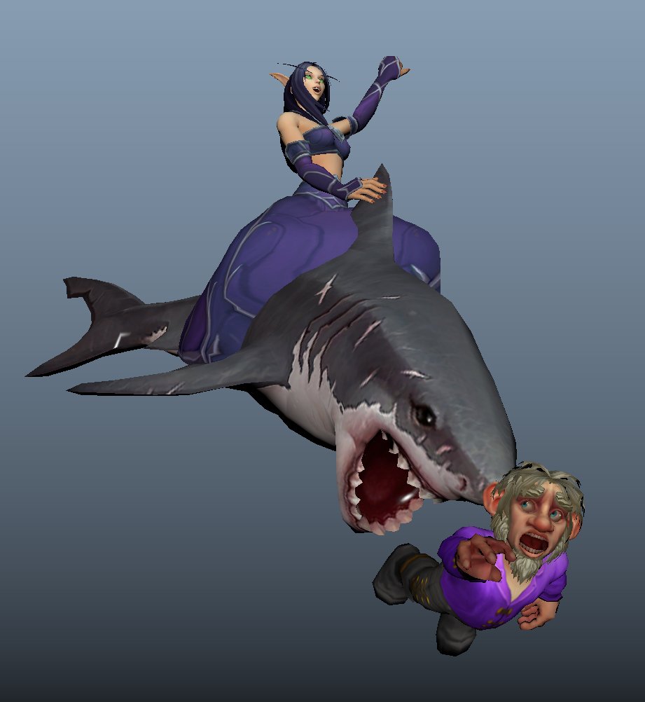 Resania and Fizwin go swimming for a nice hot summer afternoon.