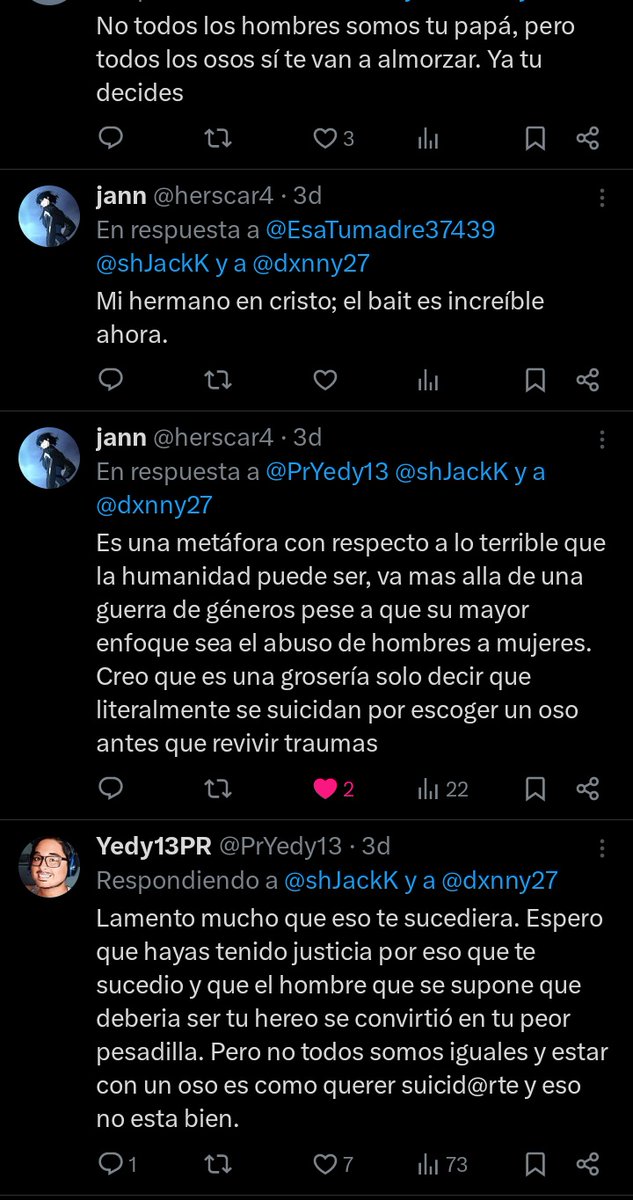 shJackK's tweet photo. @jkthxmm Son tan 💀💀💀💀 te juro que si alguien me dice otro puto argumento a favor del hombre lo bloqueo, que insensibilidad, los odio. https://t.co/l9mVPUGat4