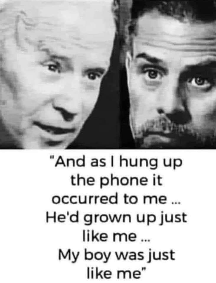 SelfieShanNow's tweet image. Like father like son 😅🤣 #BidensArePedos #BidenCrimeFamilyExposed #BIDENCRIMES