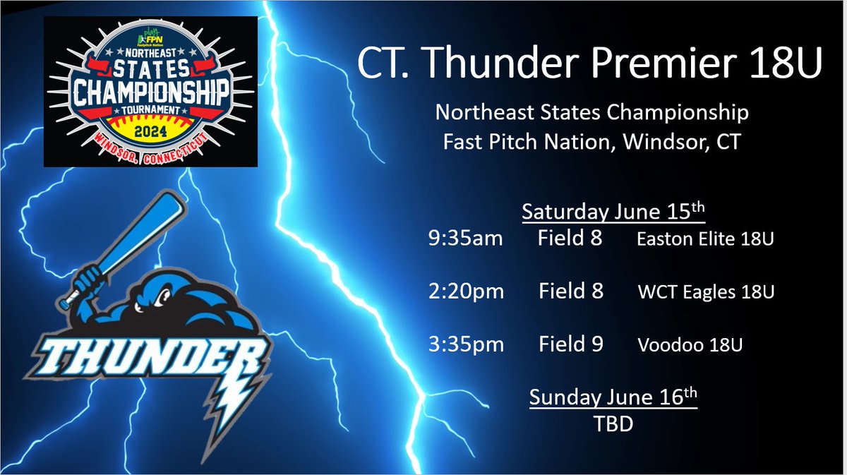 Heading up to Windsor, CT this weekend to start off the summer! ⚡️ playfpn.com