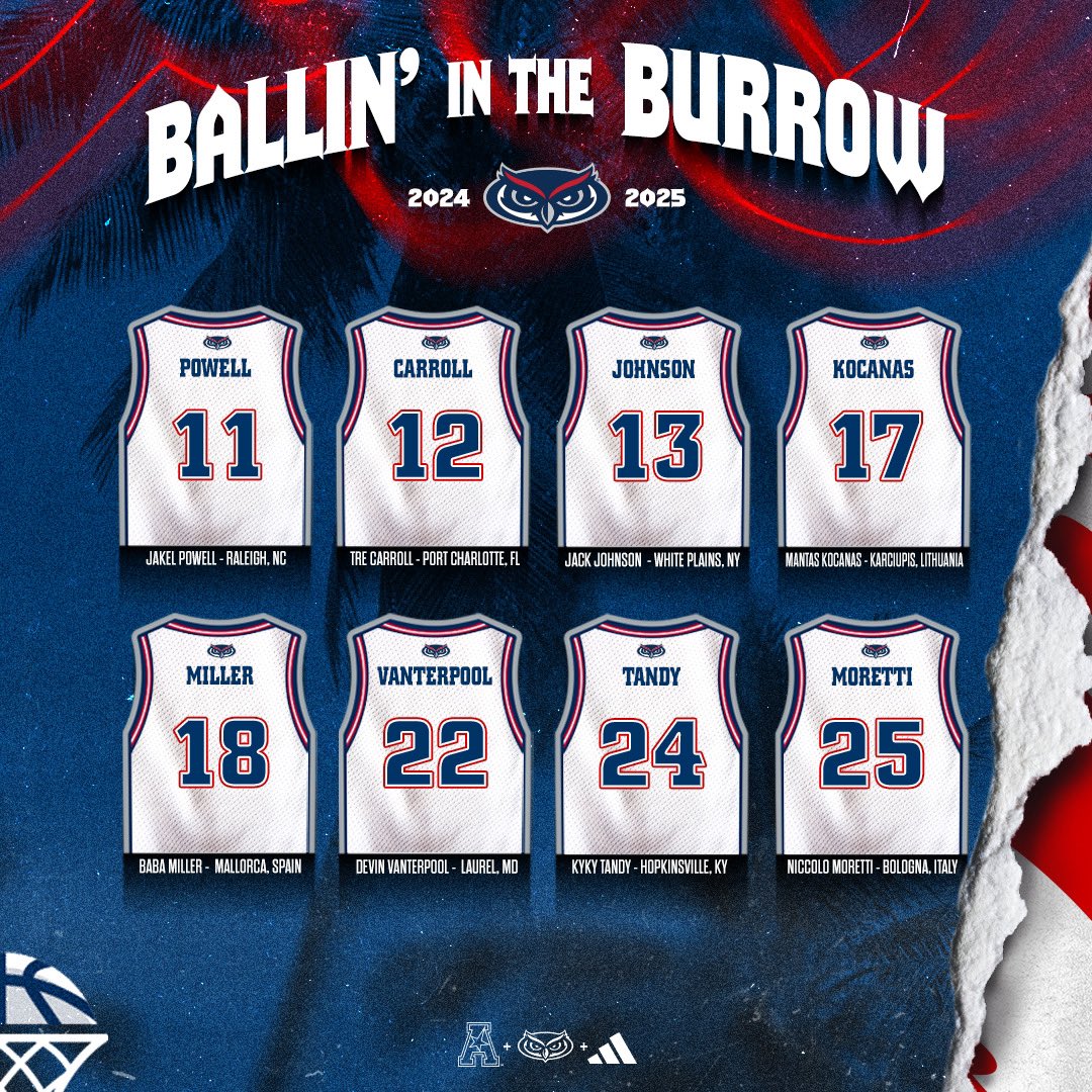 The 2024-25 roster 🔥🦉🏝️

#WinningInParadise