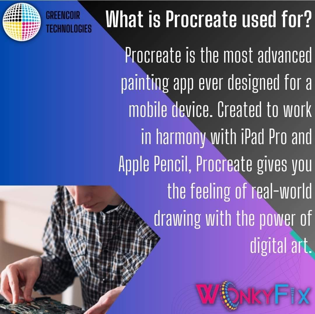 GreencoirT's tweet photo. TECH FACTS BY WONKYFIX
What is Procreate used for?
WONKY
ONE STOP SOLUTION FOR ALL YOUR IT NEEDS
https://t.co/8fZq9eqU56
CONTACT US AT 082192 59663
#TECHFACTS #TECHUPDATES #WONKYFIX #ITTECHSOLUTIONS #TECHREPAIRSERVICES https://t.co/uZJvVxSKRo
