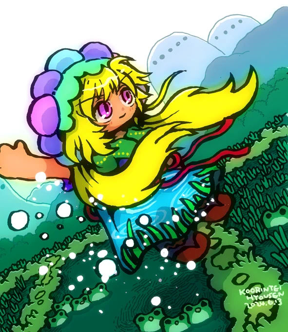 突撃レーザーさんの新キャラクター、田の神 芒種を描きました。 