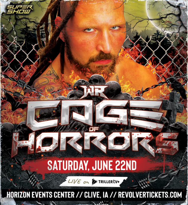 FultonWorld's tweet photo. The #MainEventMonster heads back to Clive Iowa for One of the WILDEST @PWRevolver shows of the year.
#FultonForever
6.22.24
#RevolverCAGE
Clive, IA
LIVE on @FITETV+
7pmCT//8pmET
$5 OFF Tickets with promo code: CAGE10
🎟️ https://t.co/euIjoBcDZp
📺 https://t.co/51Pafd4z0E https://t.co/GHPHXQ510i