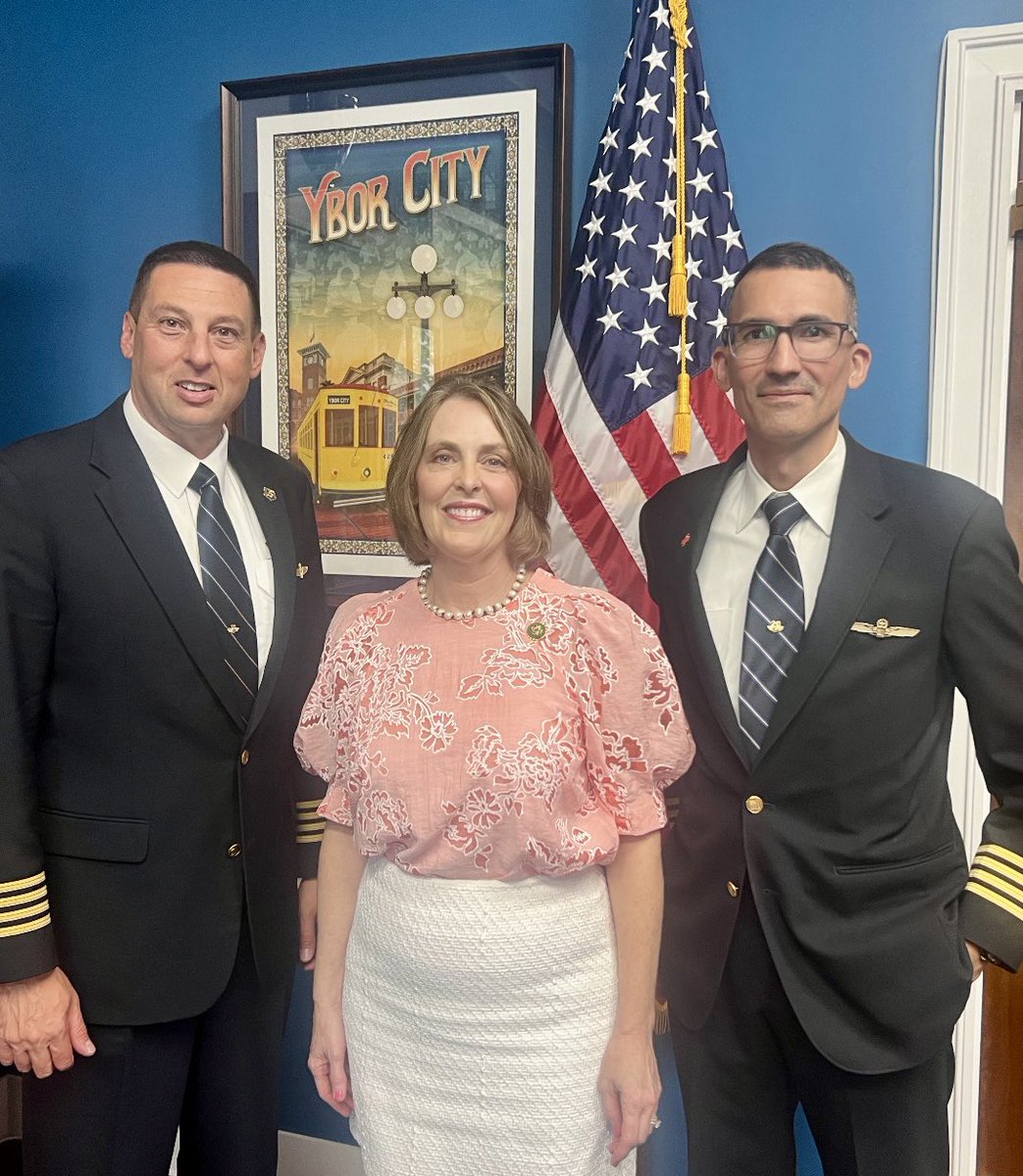 A pleasant Tampa welcome in our nation’s capital with <a href="/USRepKCastor/">U.S. Rep. Kathy Castor</a> &amp; her friendly staff today. <a href="/ALPAPilots/">Air Line Pilots Association</a> James (FL-14 constituent), and I had a very productive meeting on SafetyStartsWith2.com. Thank you for meeting with us and your continued support!
