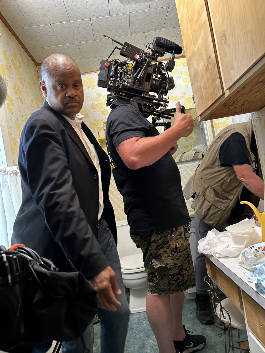 Day Eight of shooting. Getting a set ready for “A Dead Run: Detour.” This film is the first of three in the Heartland Horror Chronicles and is being shot entirely in the greater Mansfield area.