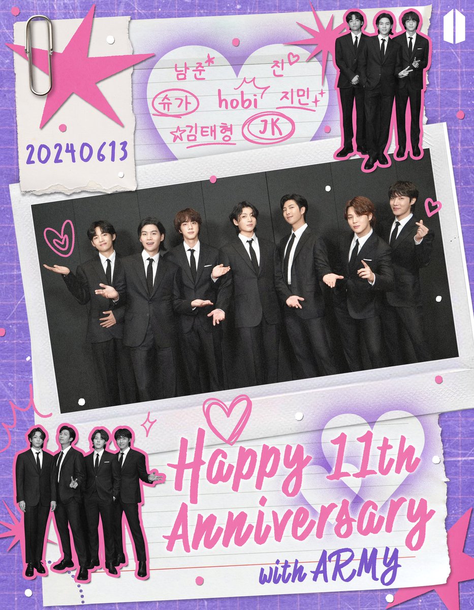 ARMY_fanca's tweet photo. [Exclusive Content for Weverse Members 🌟] 

"HAPPY 11TH ANNIVERSARY BTS!" https://t.co/OSCVBrog0n