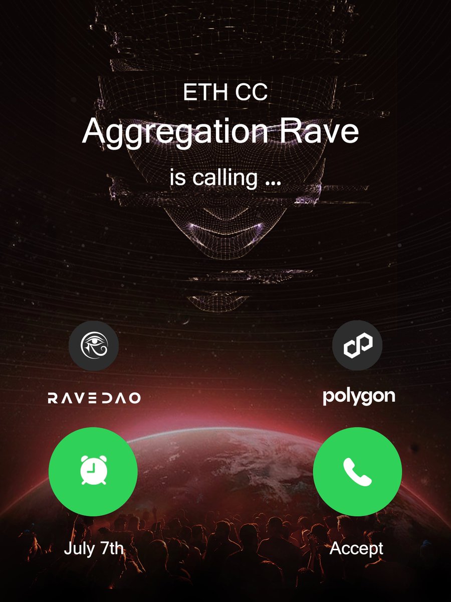 Answer or not, RaveDAO Fam, the call is out! 📞✨

We’re teaming up with <a href="/0xPolygon/">Polygon | POL</a> for #Nightopia’s next epic event: Aggregation Rave! 🎉

Get ready to rave in a legendary spot that's been ranked as one of the most beautiful clubs in the world. 🌟 

Mark your calendars and stay