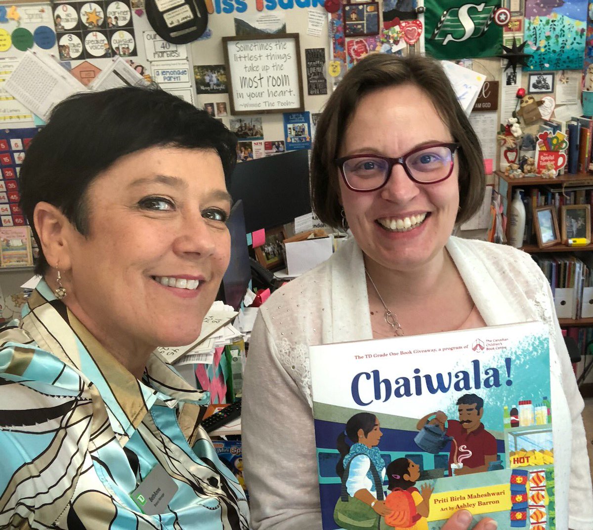 Today I got to reading the TD sponsored book “Chaiwala!” to the Grade 1 students at a local school. Such fun!This book also brought back childhood memories of me actually going on many train trips in India and tasting the best chia served by a chaiwala <a href="/RussAnderson99/">RussAnderson</a> <a href="/robghazal/">Robert Ghazal</a>